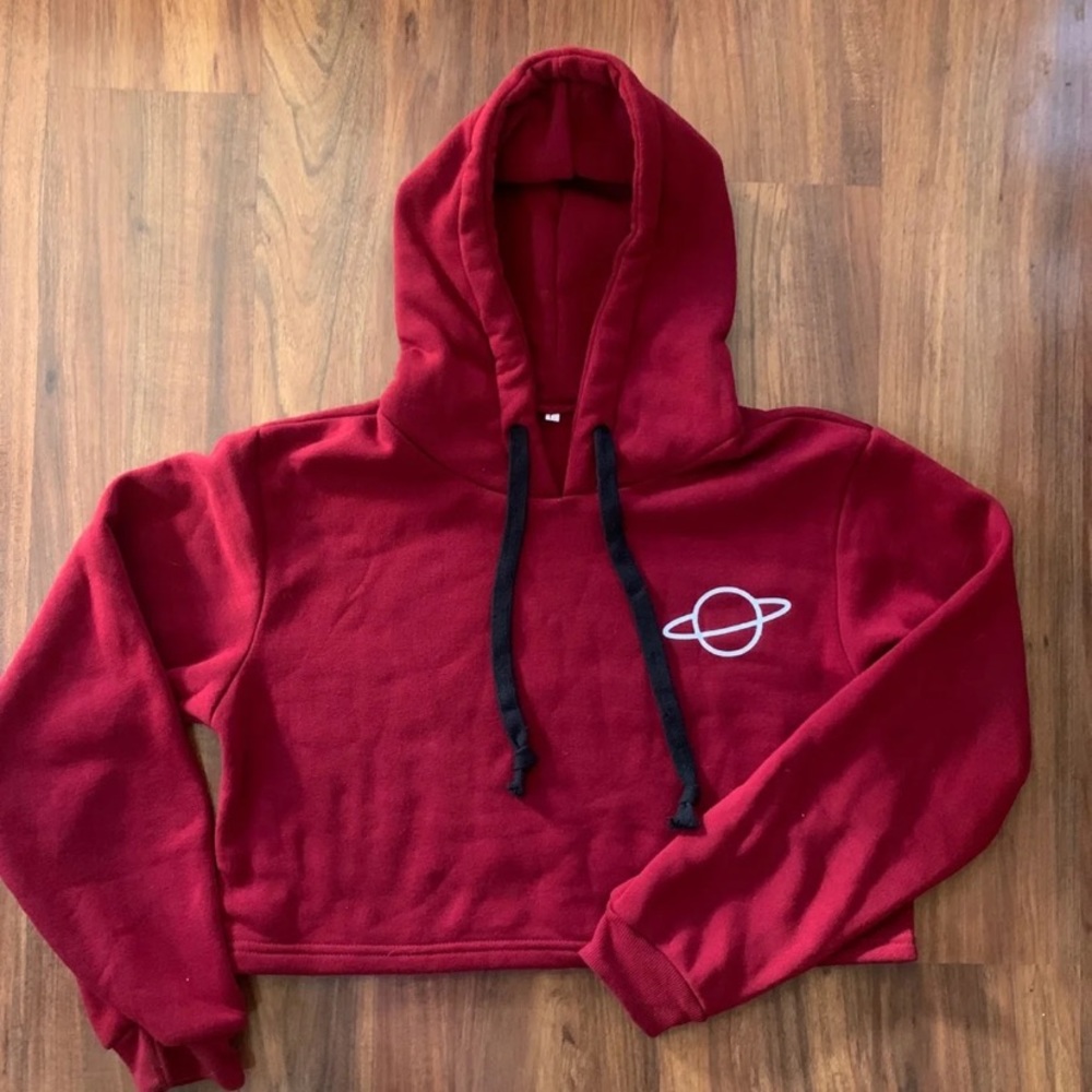 Planet cropped hoodie